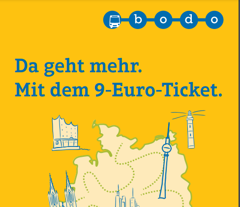 Bundesweite Tarifaktion „9-Euro-Ticket“